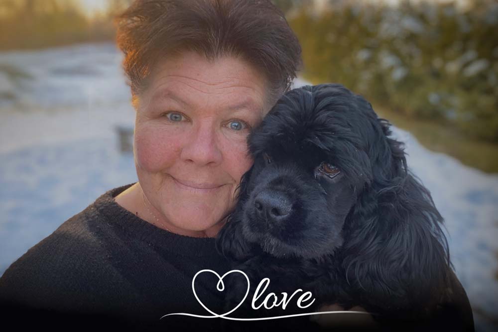 Anne-Sofie och en av hennes hundar